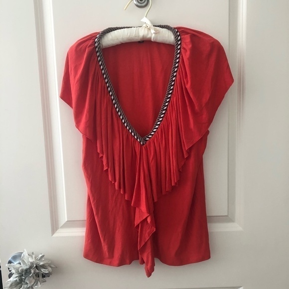 Orange T- Bags Los Angeles Size M Top - Picture 2 of 14